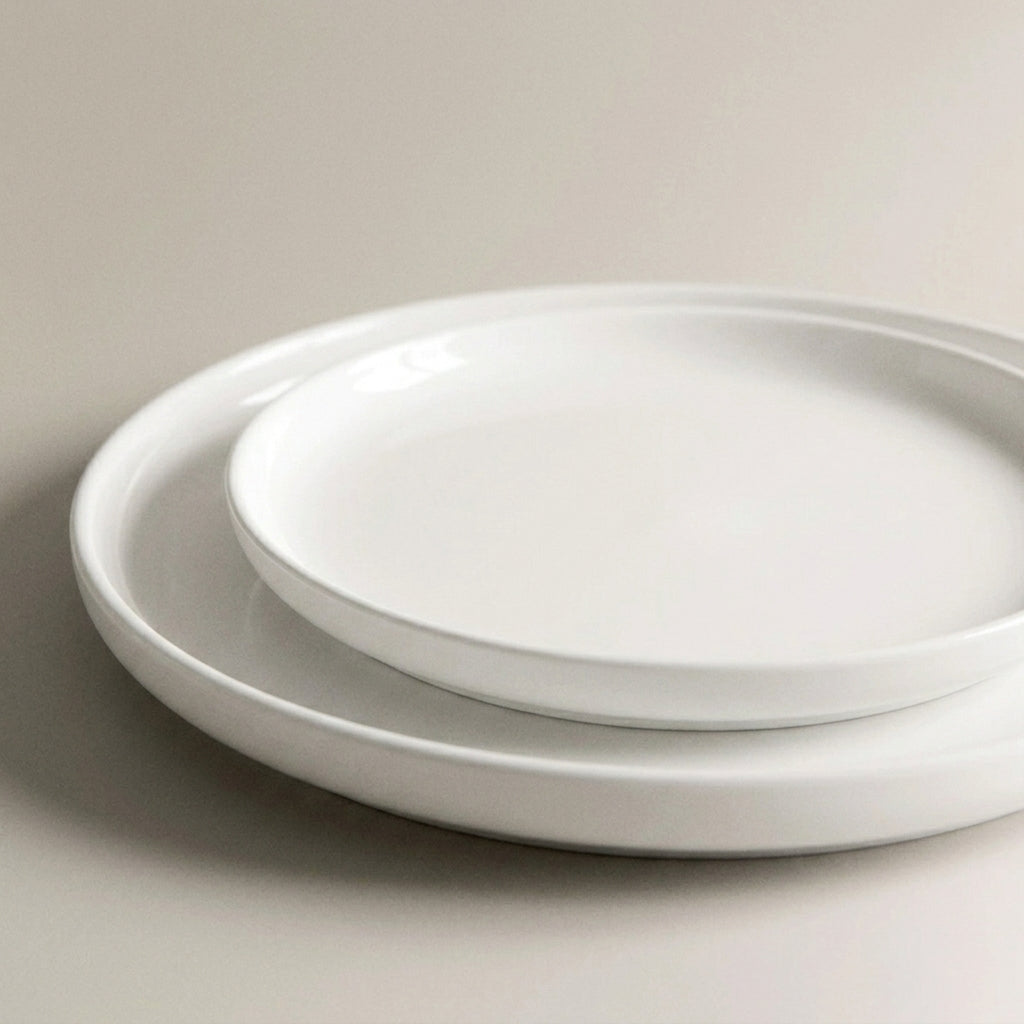 White Stoneware Dinner Set | Handcrafted Ceramic — image 2