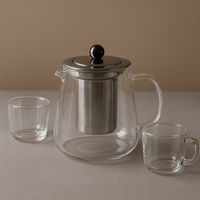 Glass Teapot with Infuser – Heat-Resistant Clear Teaware for Loose Leaf Tea 750ml thumbnail 2