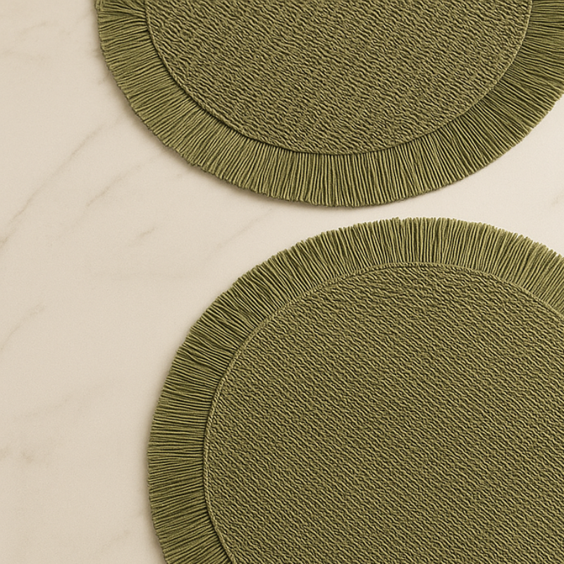Woven Paper Placemats – Durable Non-Slip Table Set of 4