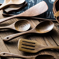 Acacia Wooden Kitchen Utensils Set – Spoons, Holder & Spoon Rest 9-Piece thumbnail 4